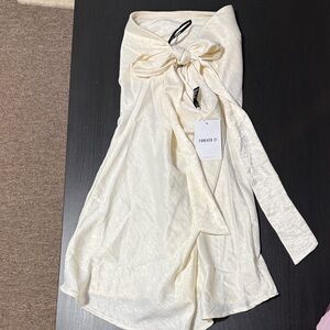 Forever 21 White Strapless A-Line Skirt